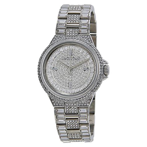 silver watches michael kors|michael kors silver diamond watch.